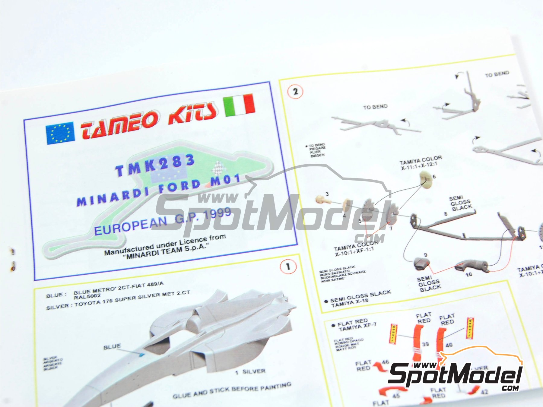 Tameo Kits TMK283: Car scale model kit 1/43 scale - Minardi Ford